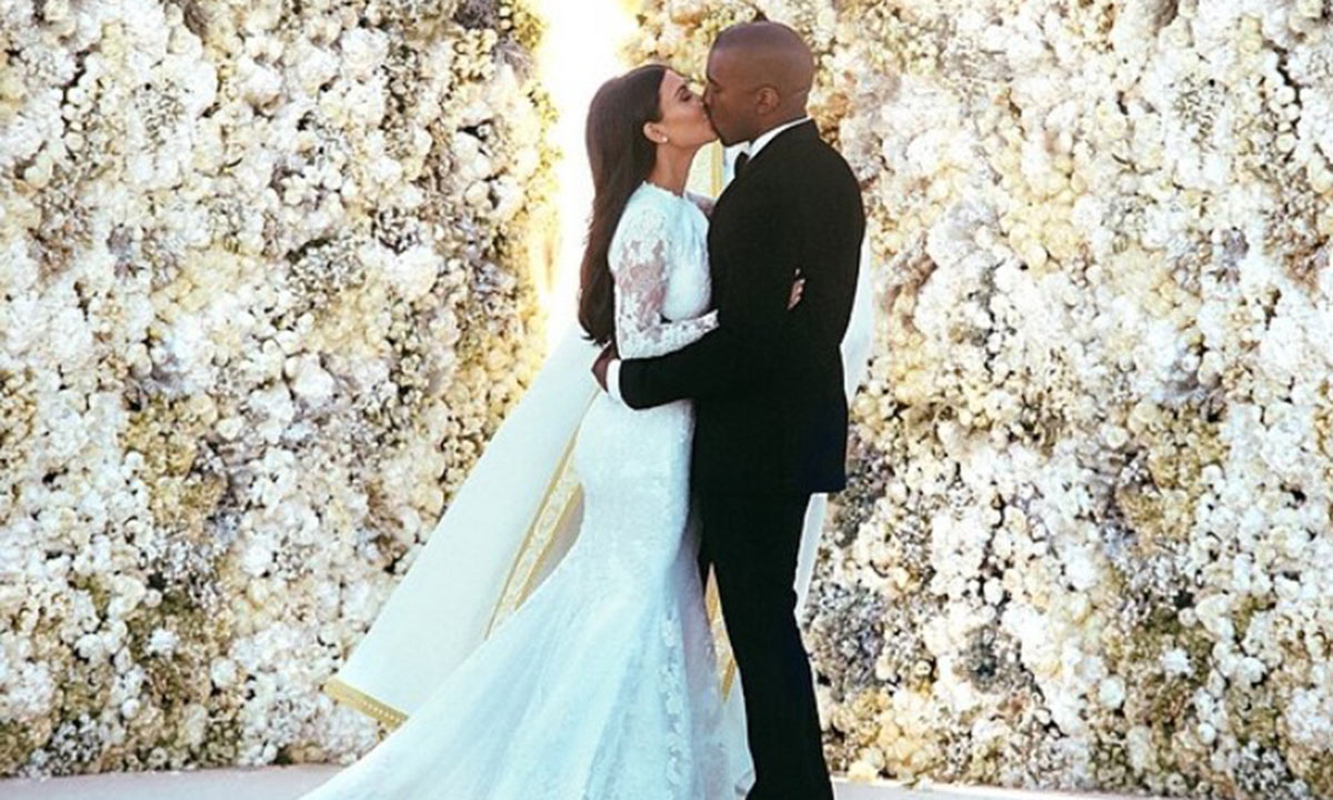 Kim Kardashian compartió recuerdos de su vestido de novia en medio de rumores de divorcio