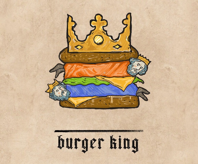 Burger King,Ilya Stallone transforma logotipos en arte medieval 