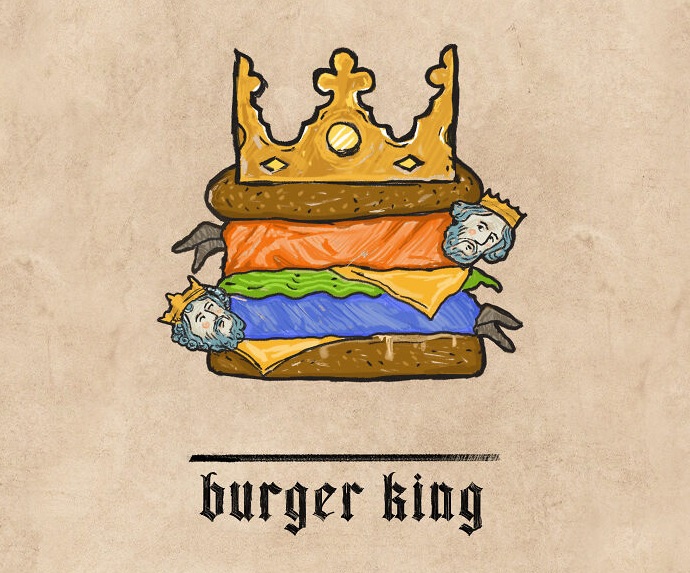 Burger King,Ilya Stallone transforma logotipos en arte medieval