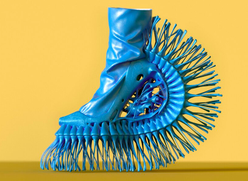 Los zapatos conceptuales de UV-Zhu inspirados en criaturas mutadas e inflables