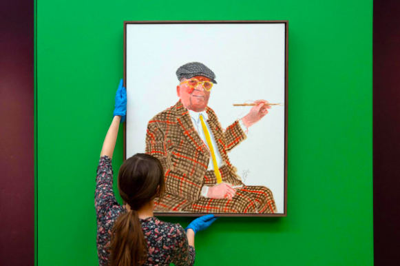 Harry Styles se convierte en una obra de arte pop digital del artista David Hockney