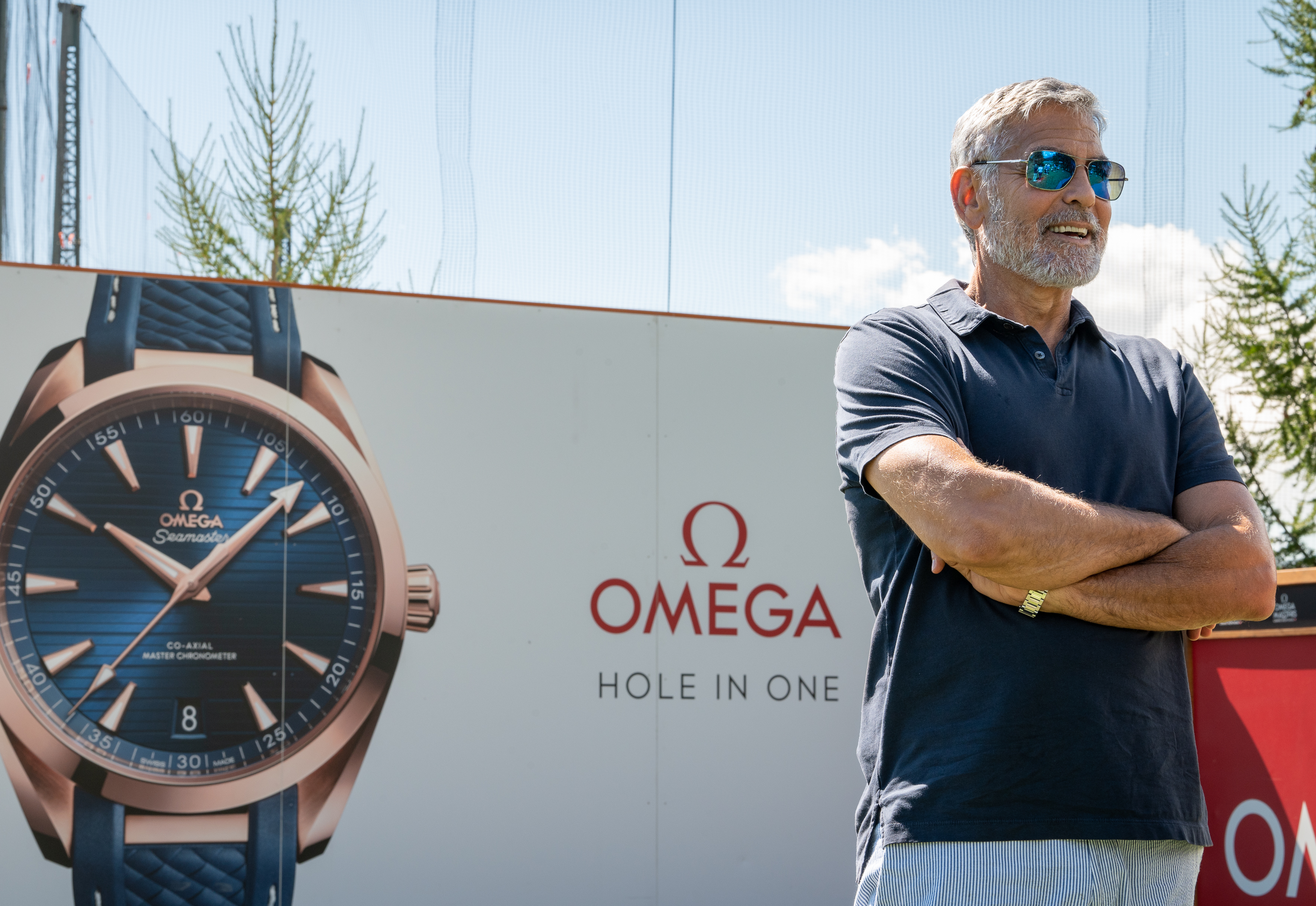 George Clooney celebra el torneo de golf OMEGA Masters en Suiza