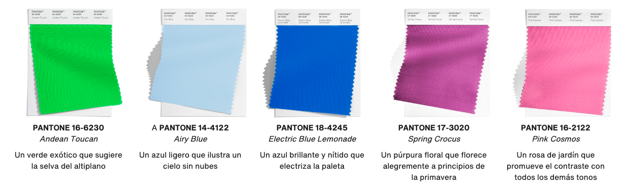 Esta será la paleta de colores que Pantone eligió para la Semana de la Moda de Londres Primavera-Verano de 2023