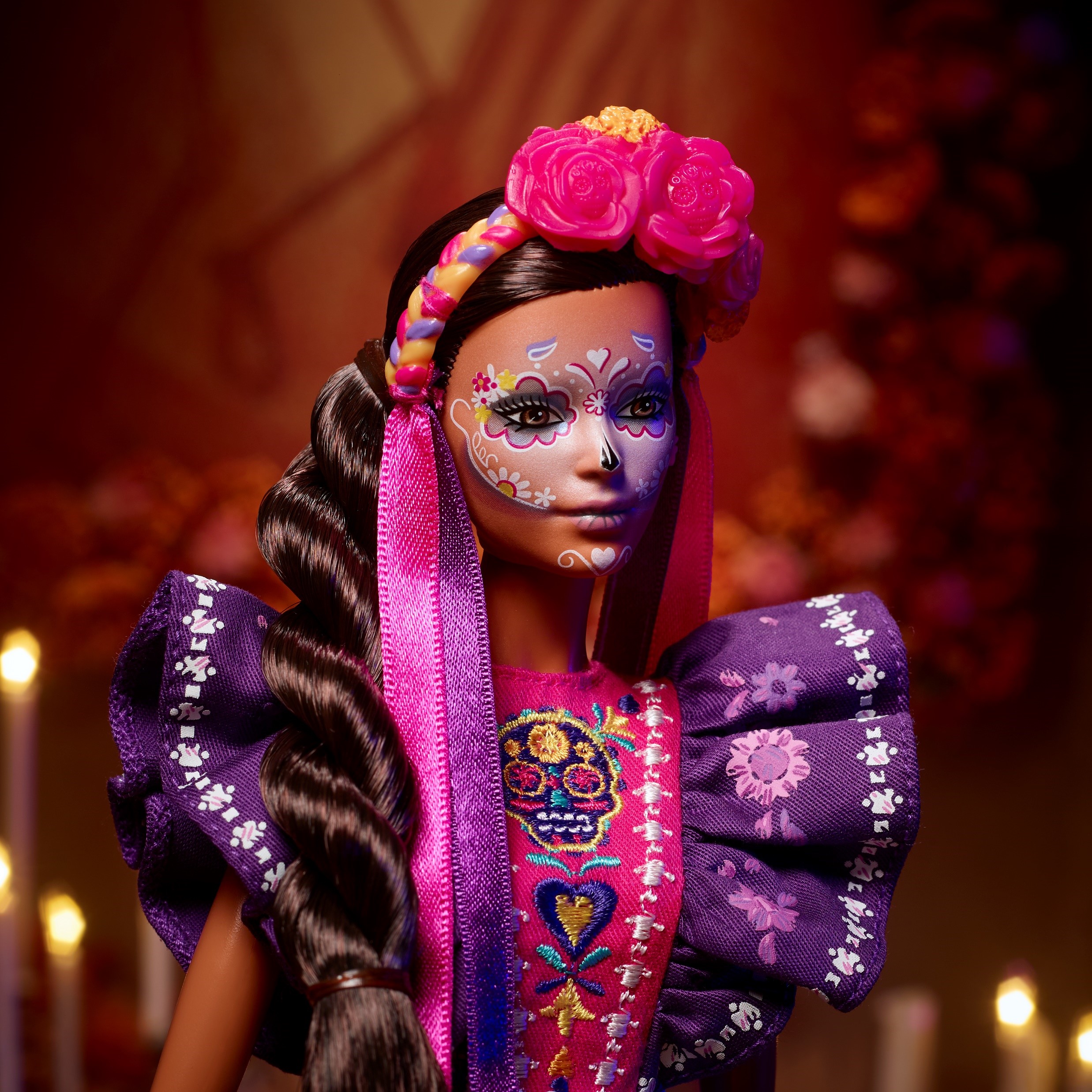 Barbie y Ken rinden homenaje al día de muertos con un increíble makeup