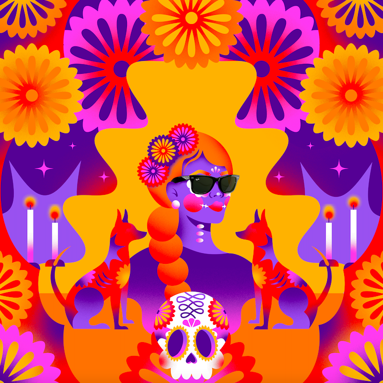 Wayfarer X Día de Muertos de Ray-Ban