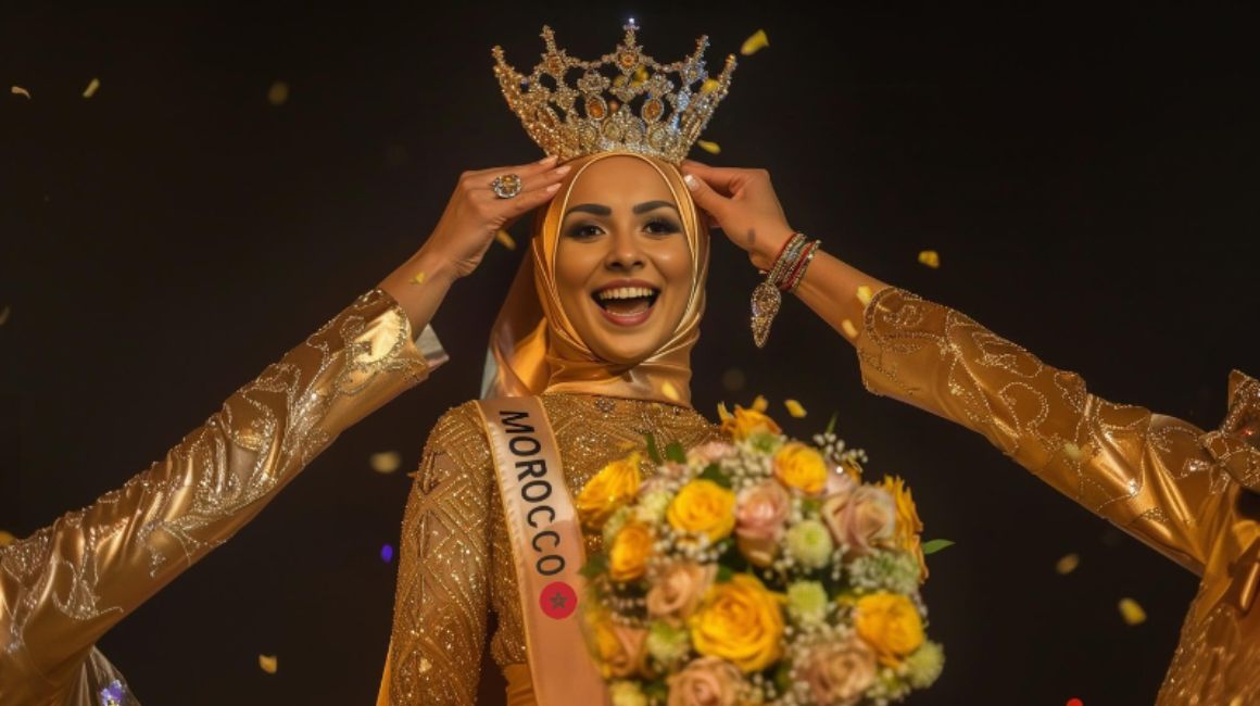 Mujer con hiyab gana el primer concurso de belleza "Miss Inteligencia Artificial"