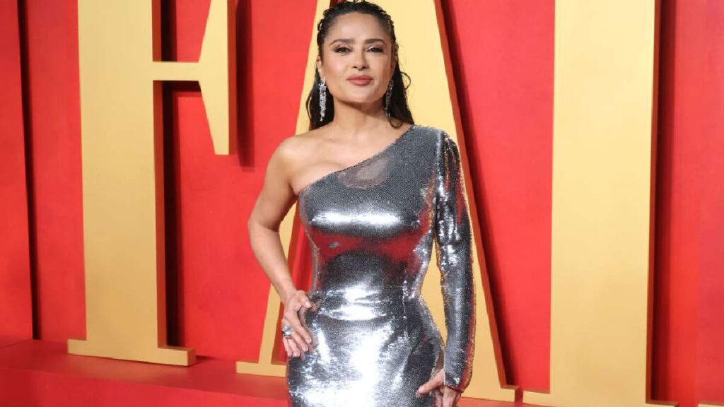 Salma Hayek en los Golden Globes