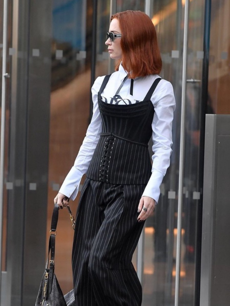 Emily Blunt en el set de The Devil Wears Prada 2