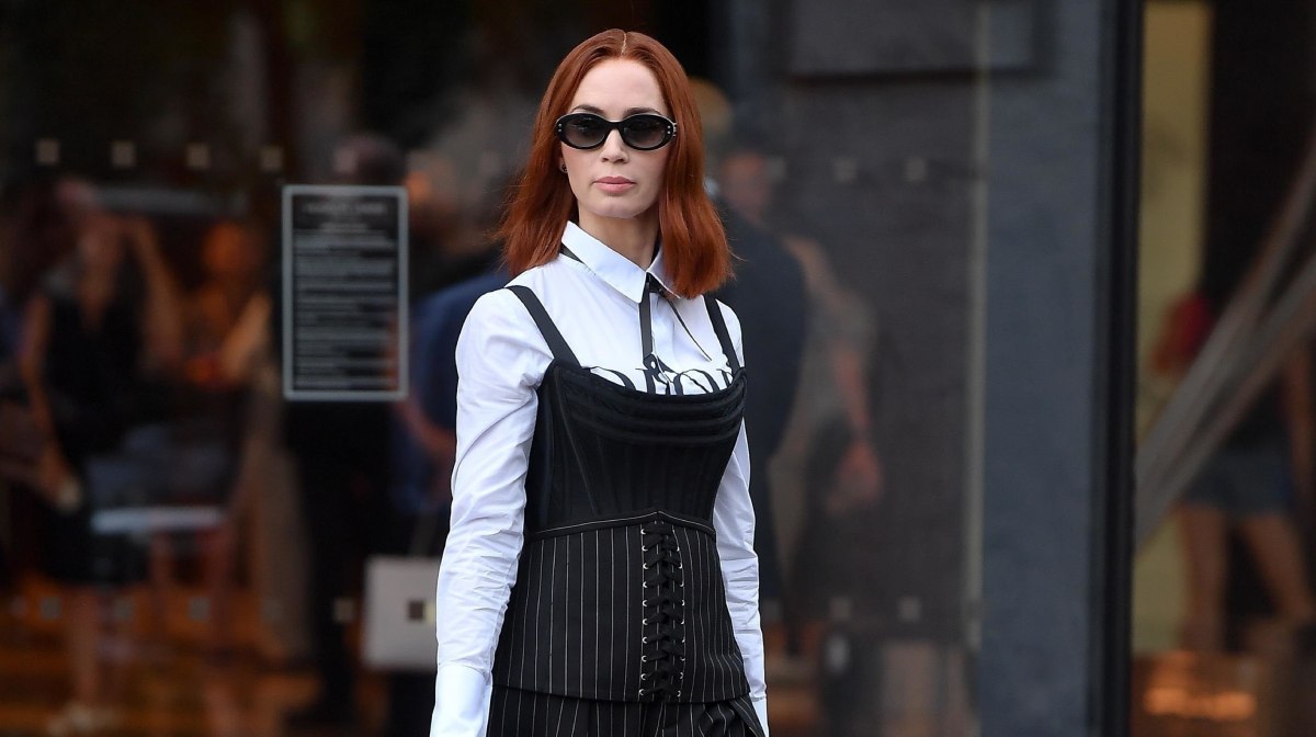 Emily Blunt en el set de The Devil Wears Prada 2