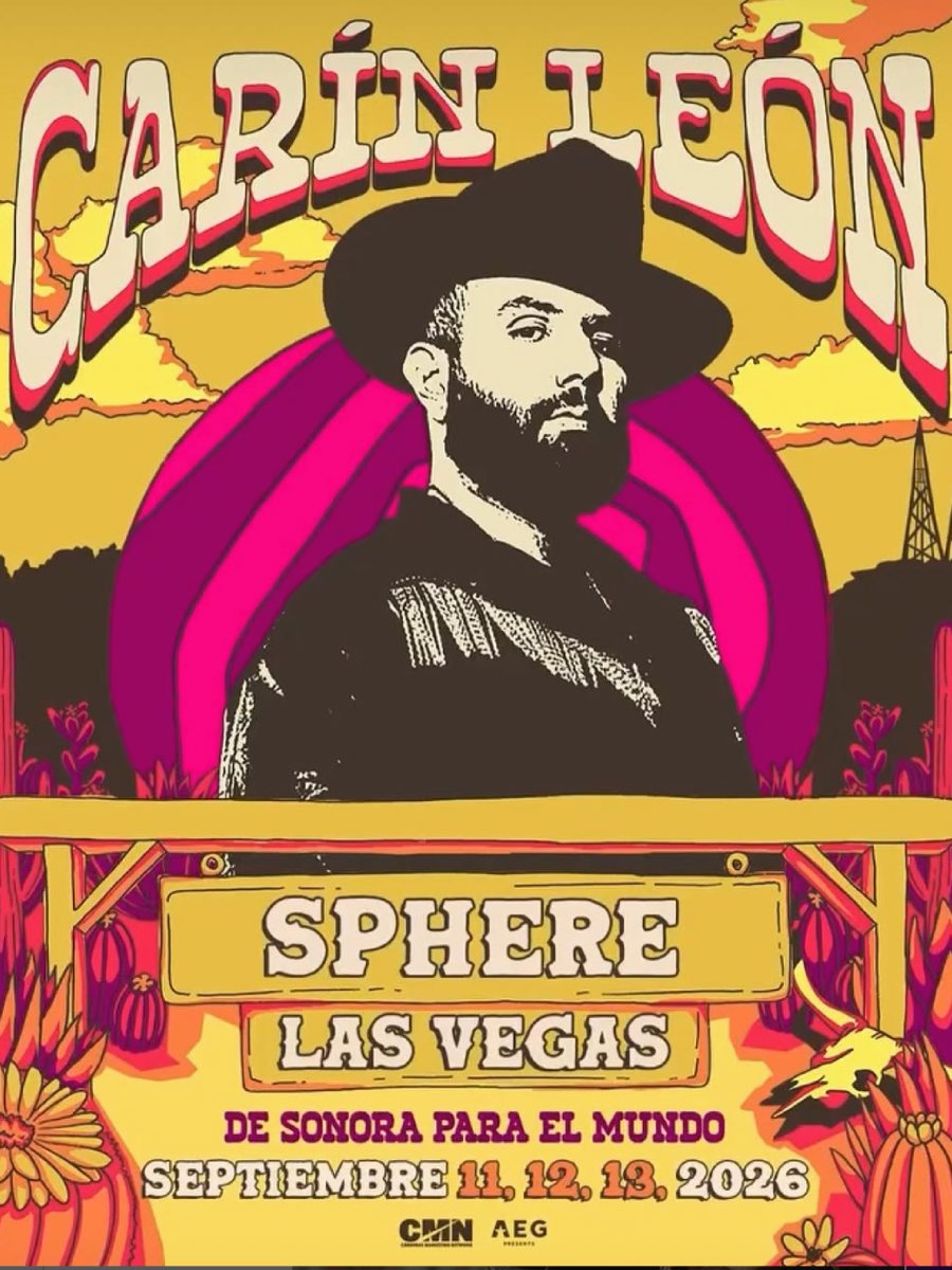 Carín León será el primer artista latino en presentarse en el Sphere en Las Vegas
