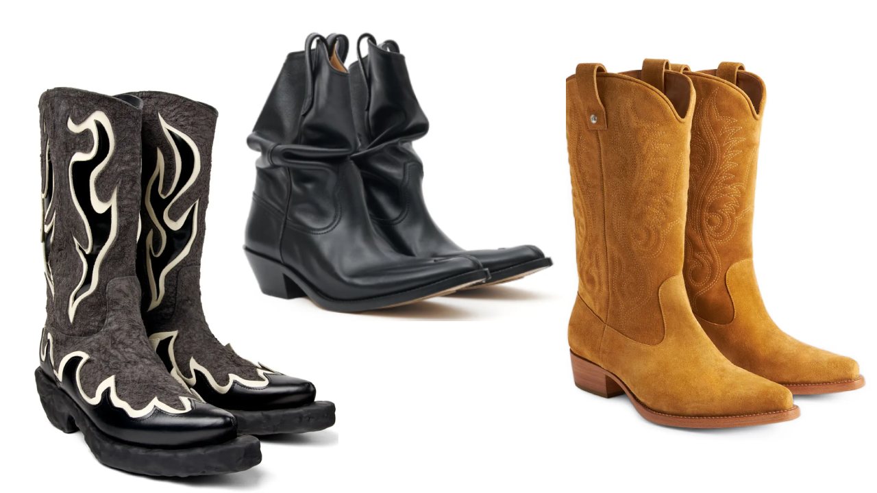 Zapatos para otoño 2025: de botas cowboy a tacones satinados y flats chunky dominan la temporada