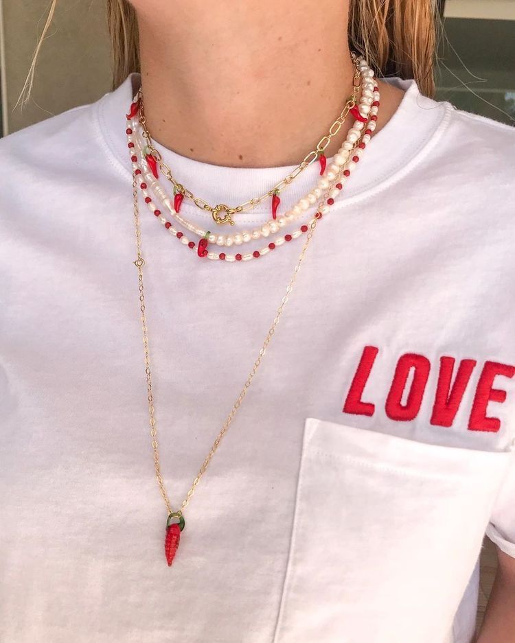 Collares de chiles: el toque picante del año