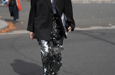 Faldas de lentejuelas dominan el invierno 2025