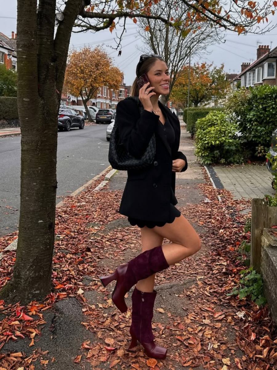 Las botas color granata serán un must esta temporada