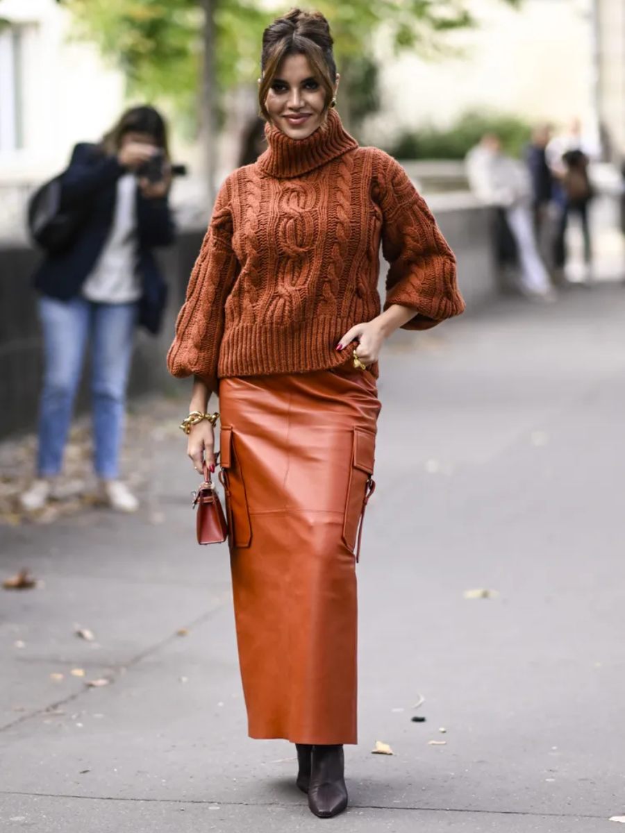 La falda de piel: así se lleva este invierno