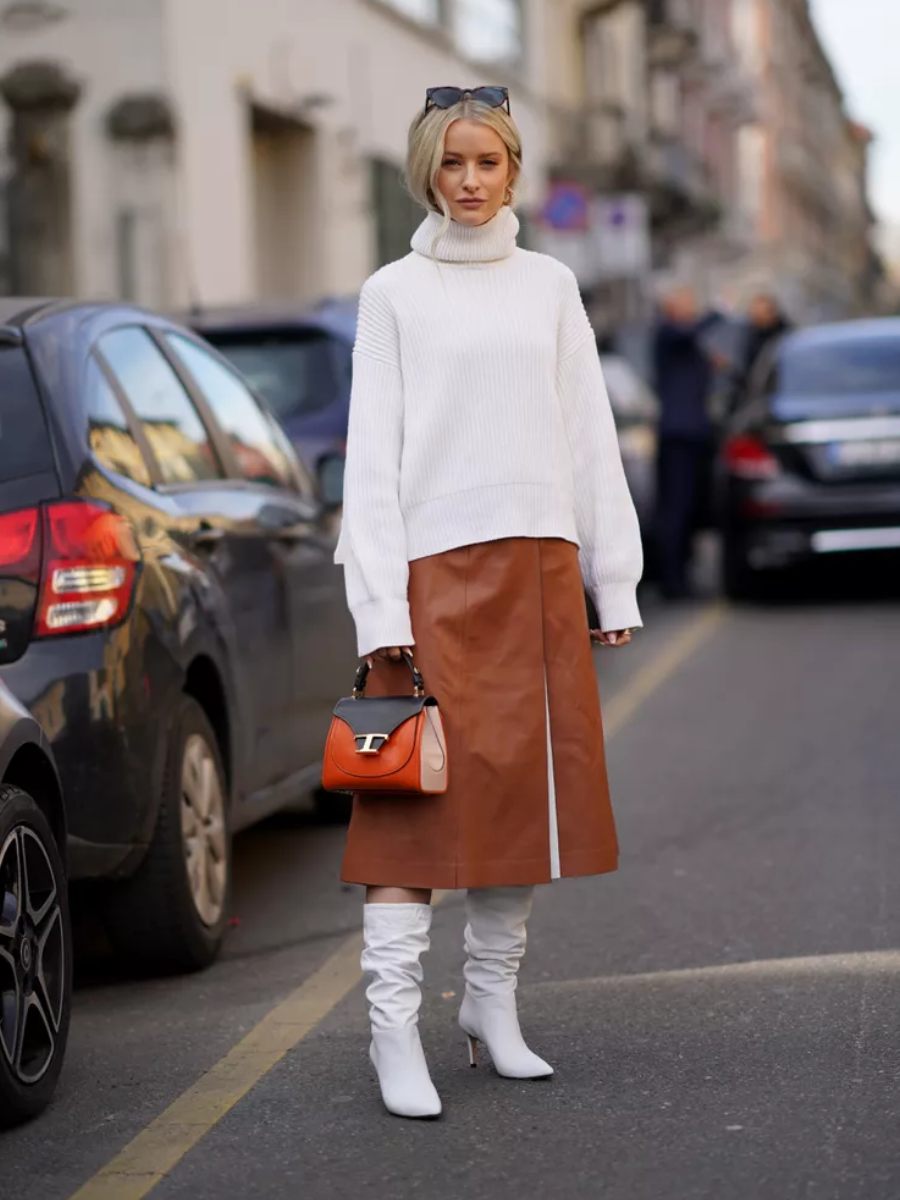 La falda de piel: así se lleva este invierno