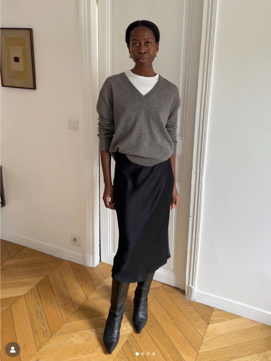 Las mejores formas de combinar una falda satinada durante invierno