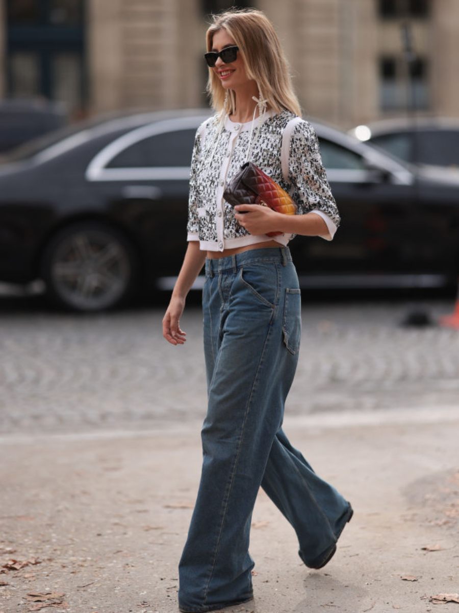 Cómo combinar los jeans 'wide-leg'