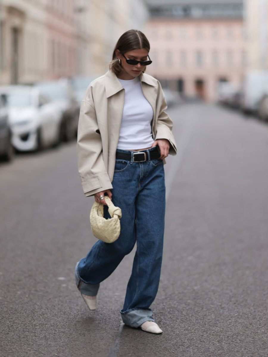 Cómo combinar los jeans 'wide-leg'