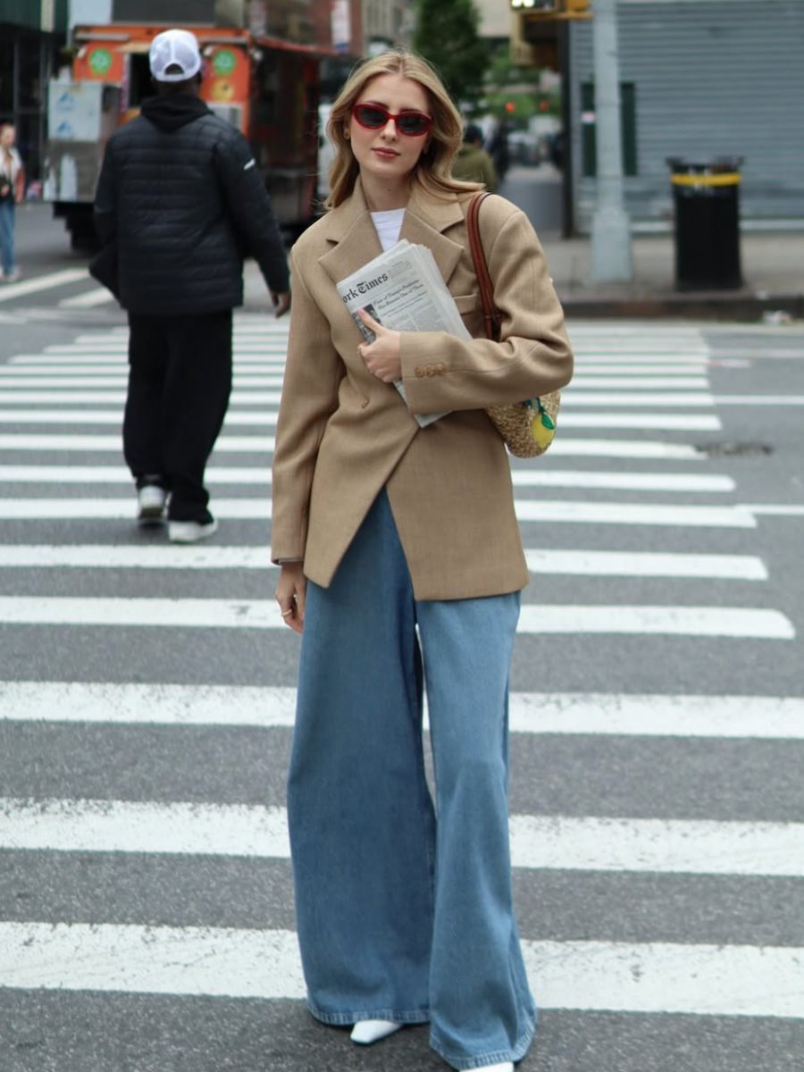 Cómo combinar los jeans 'wide-leg'