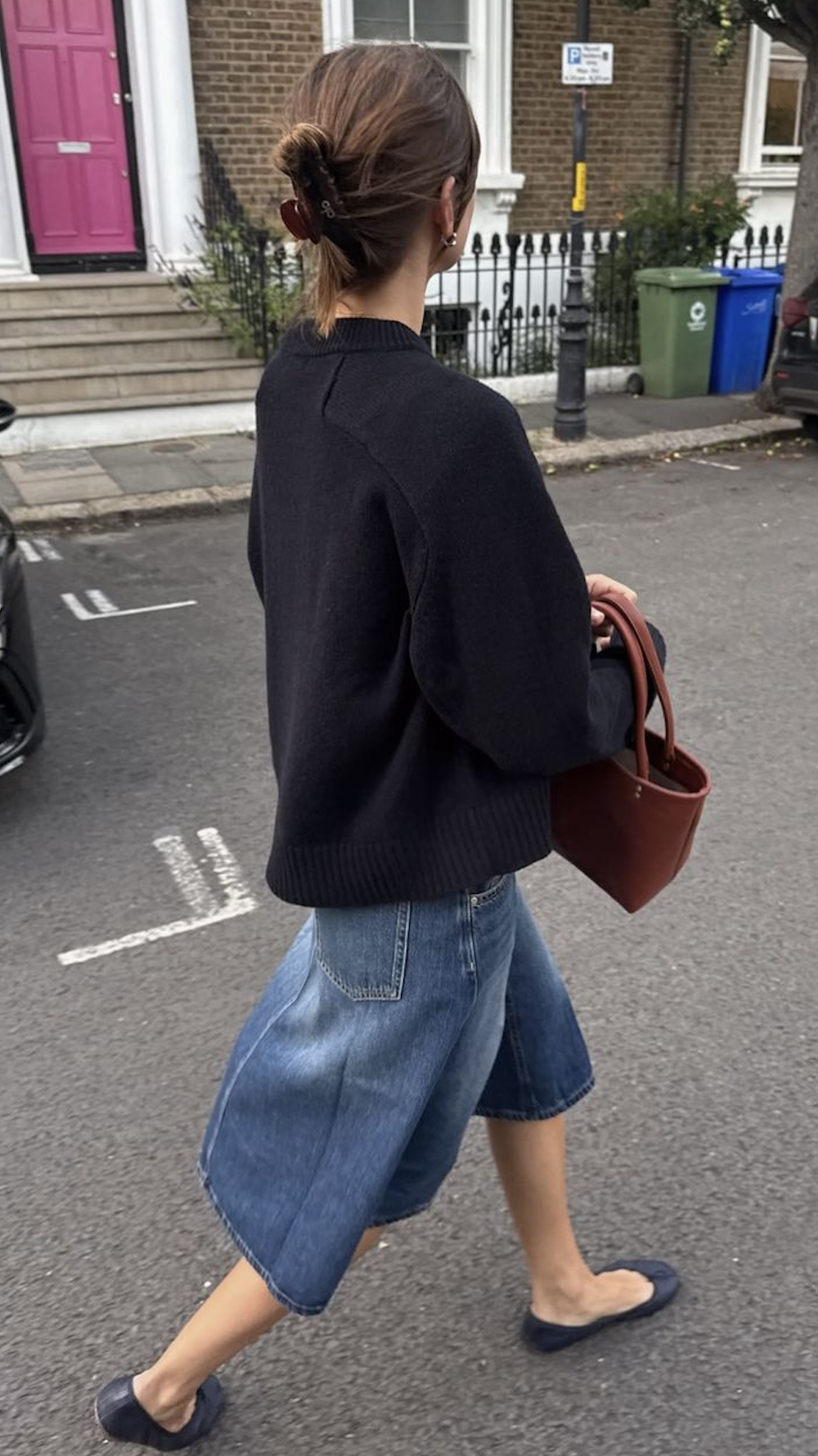 Culotte de mezclilla estilo urbano