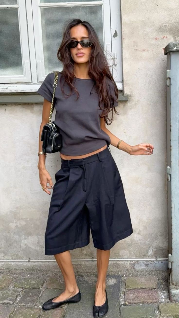 Culotte negro de corte elegante