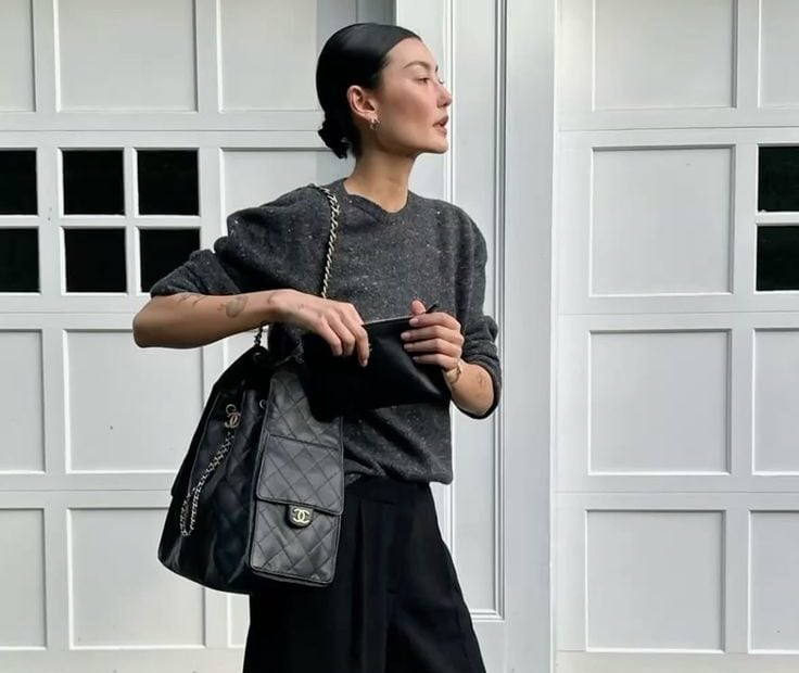 Culotte negro de estilo urbano