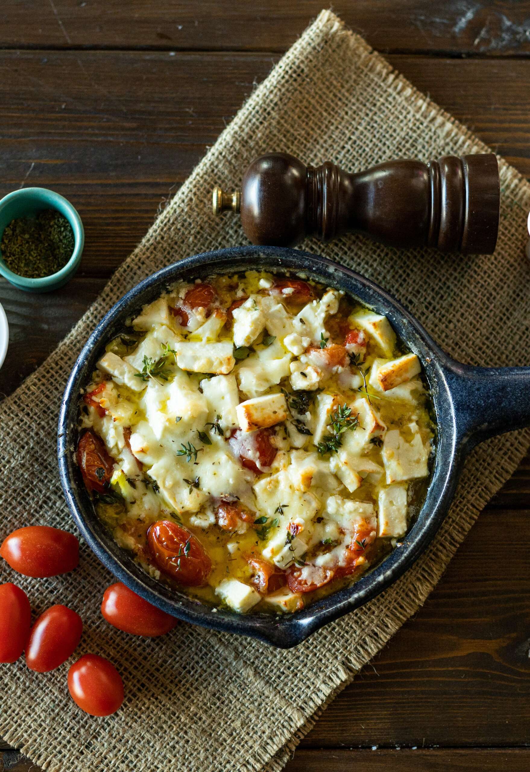 queso feta asado