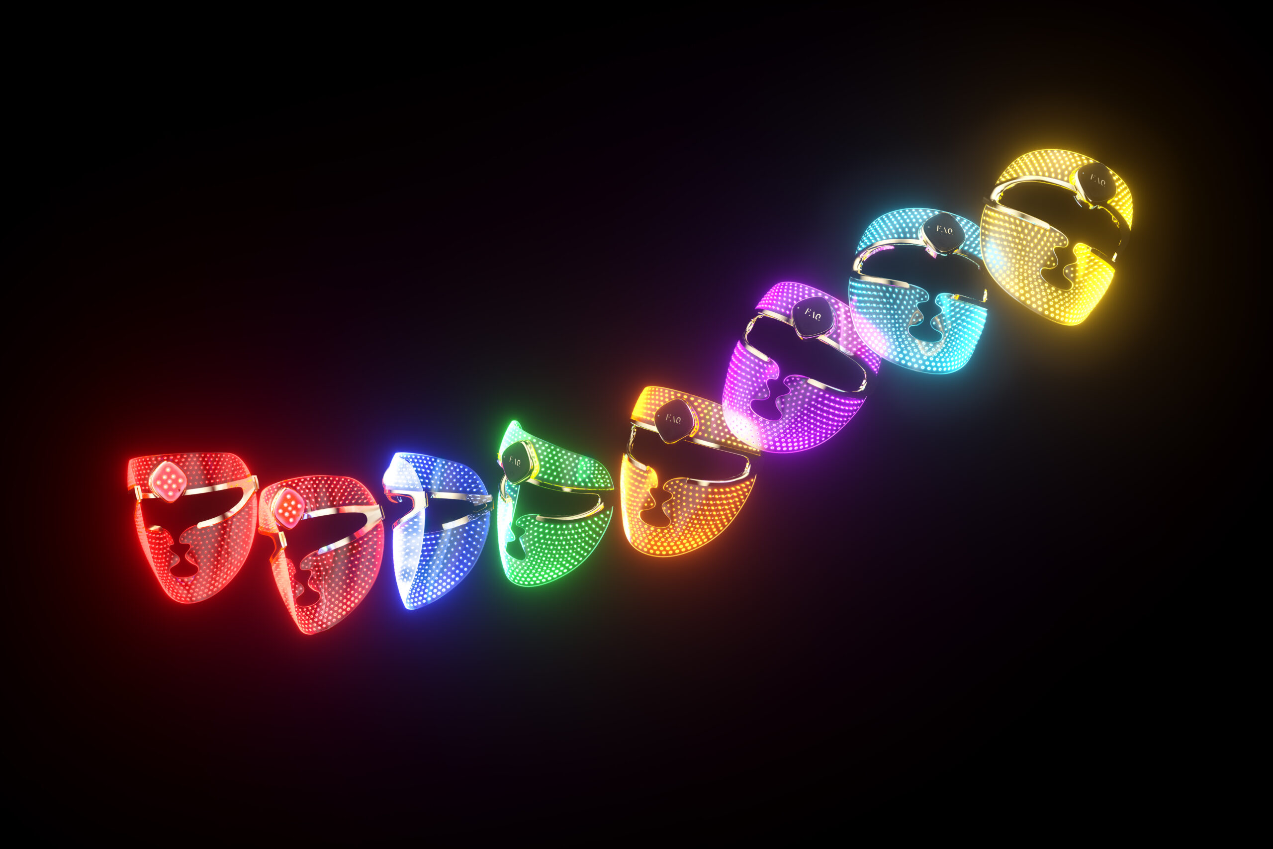 máscaras de colores de la máscara de luz led FAQ 202 plus