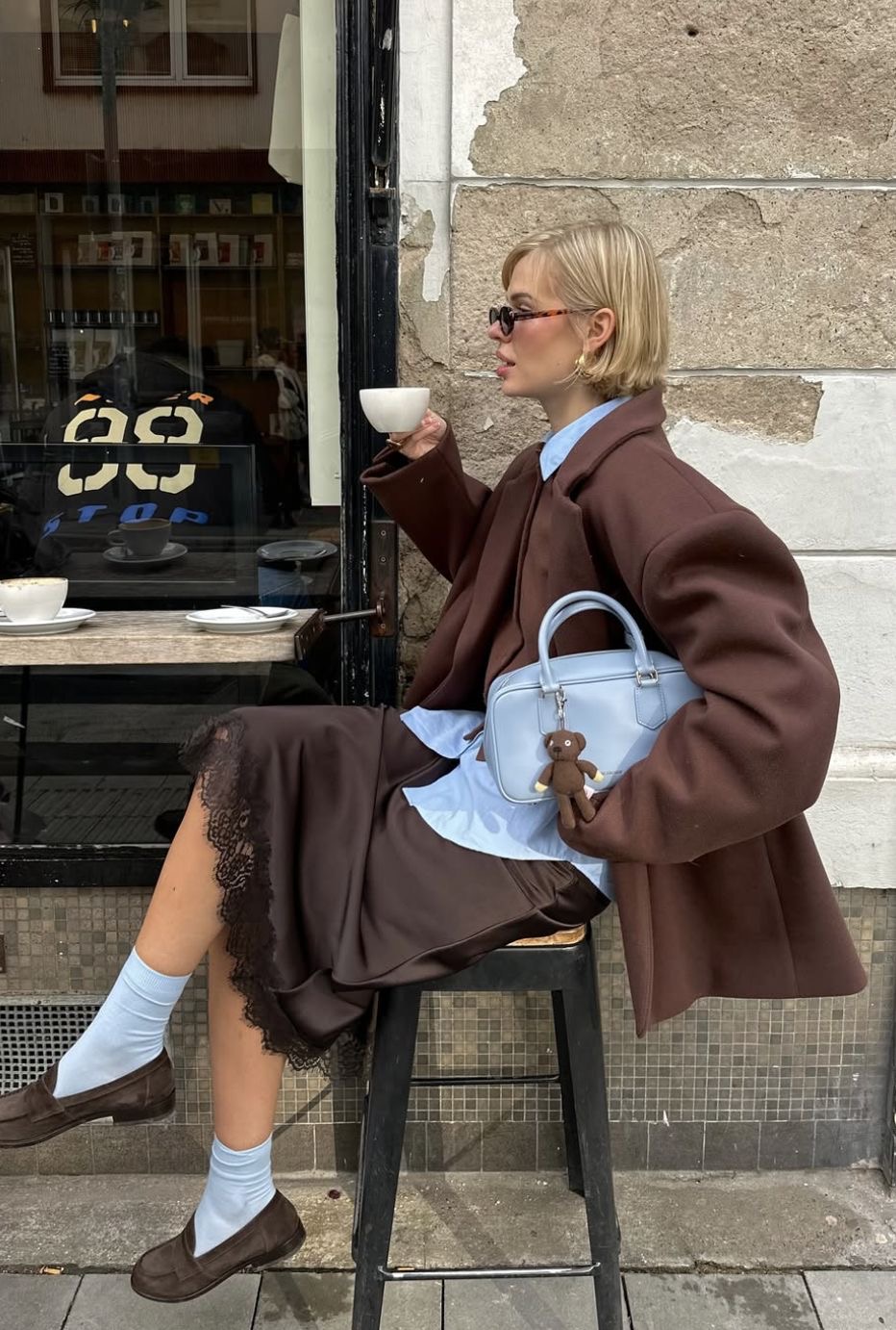 Combinación Azul con café