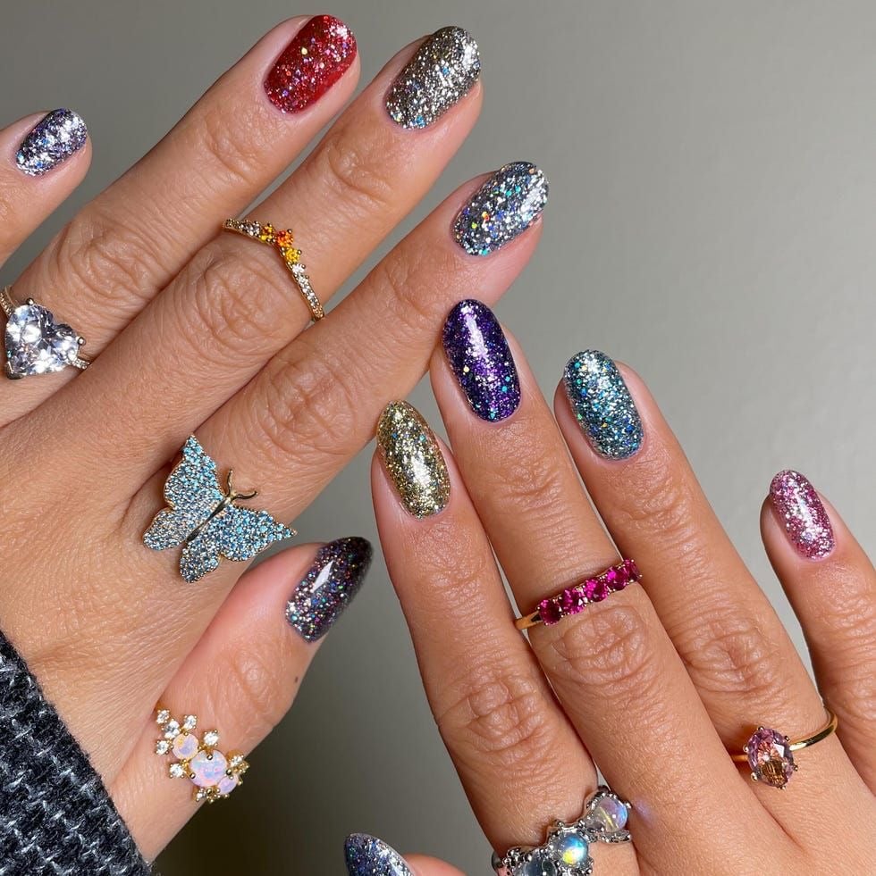 Uñas glitter 
