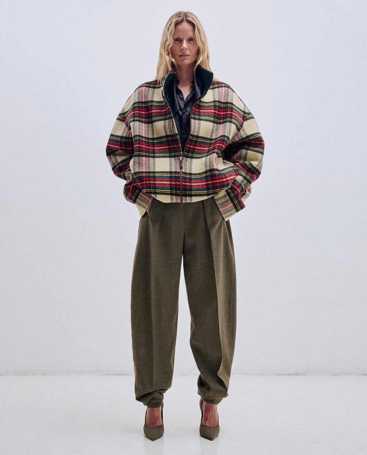 Bomber jacket de cuadros