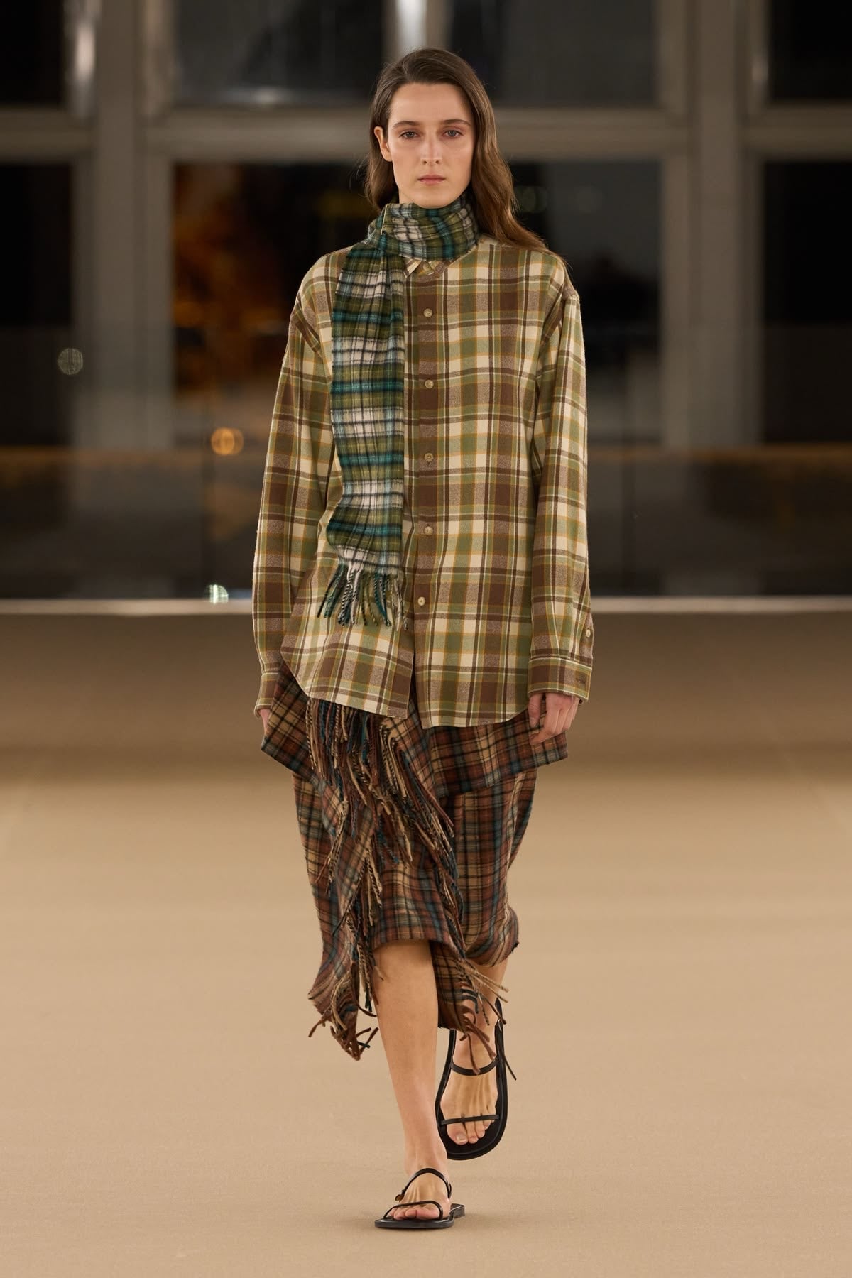 Camisa de cuadros con falda de cuadros FW 26