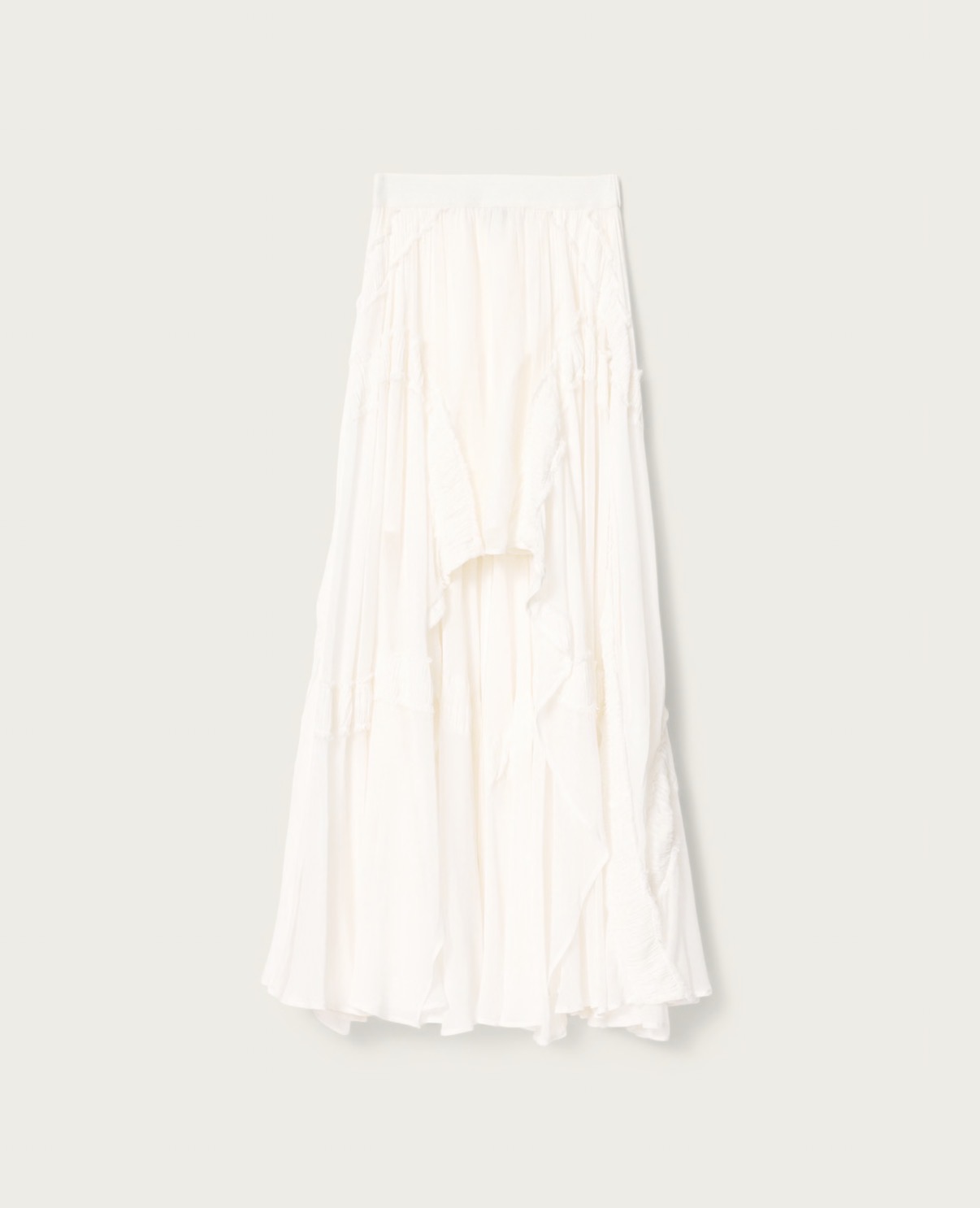 Falda larga blanca