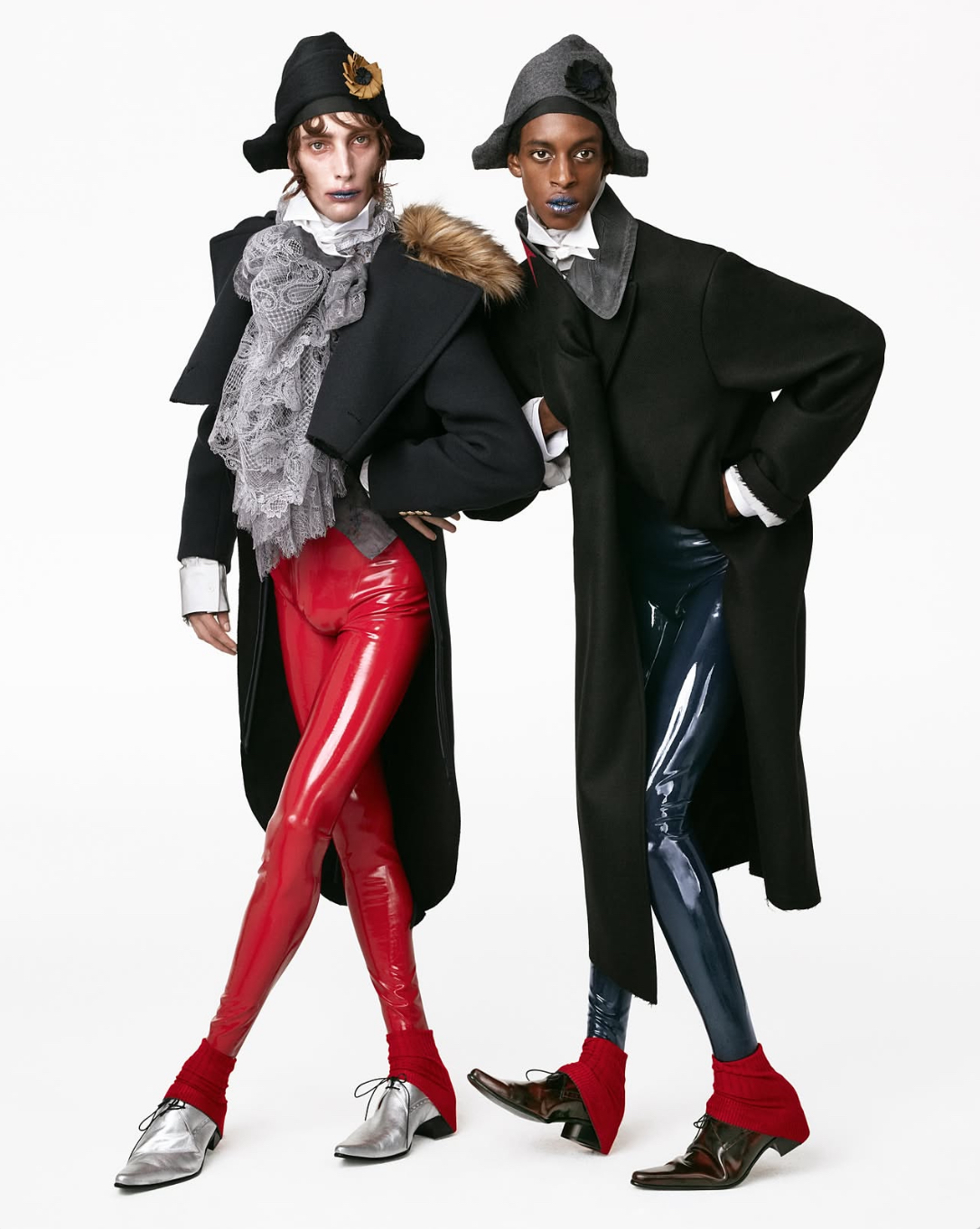 Modelos con prendas de ZARA x John Galliano 