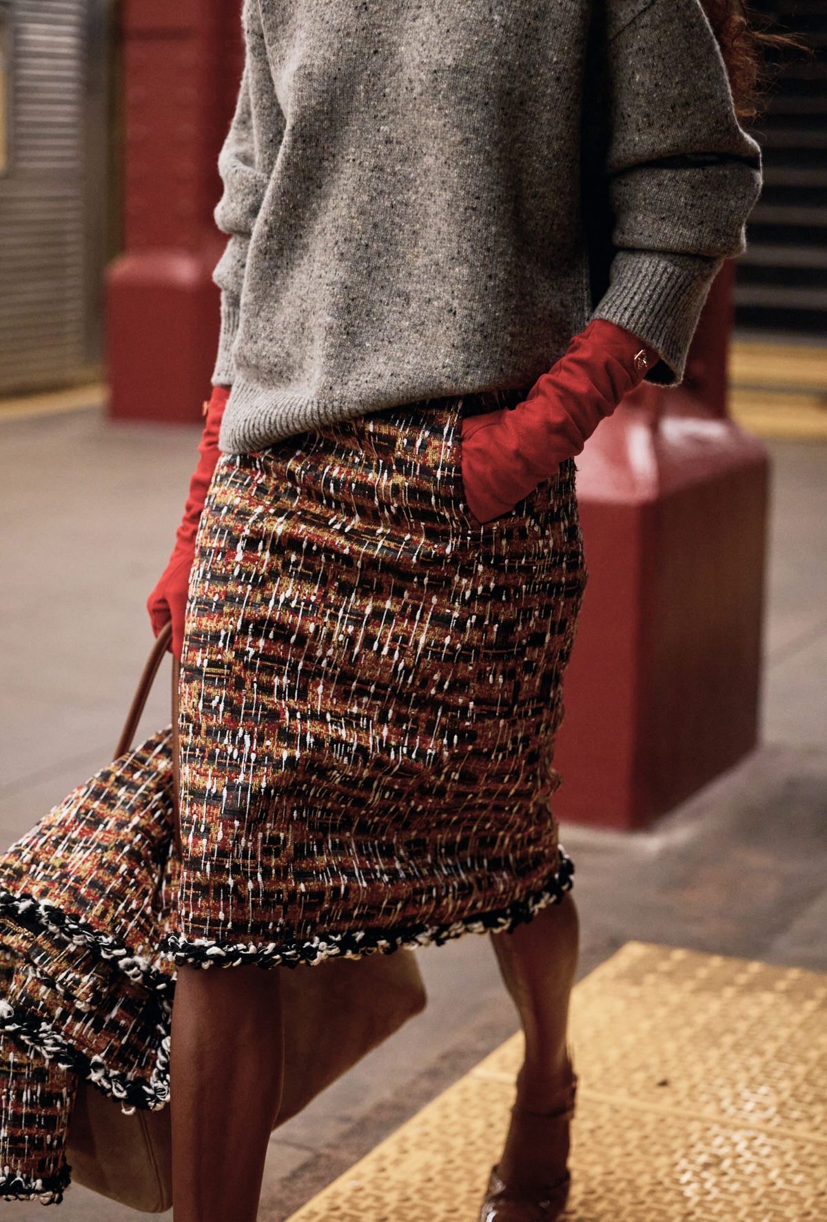 Falda lápiz de chanel