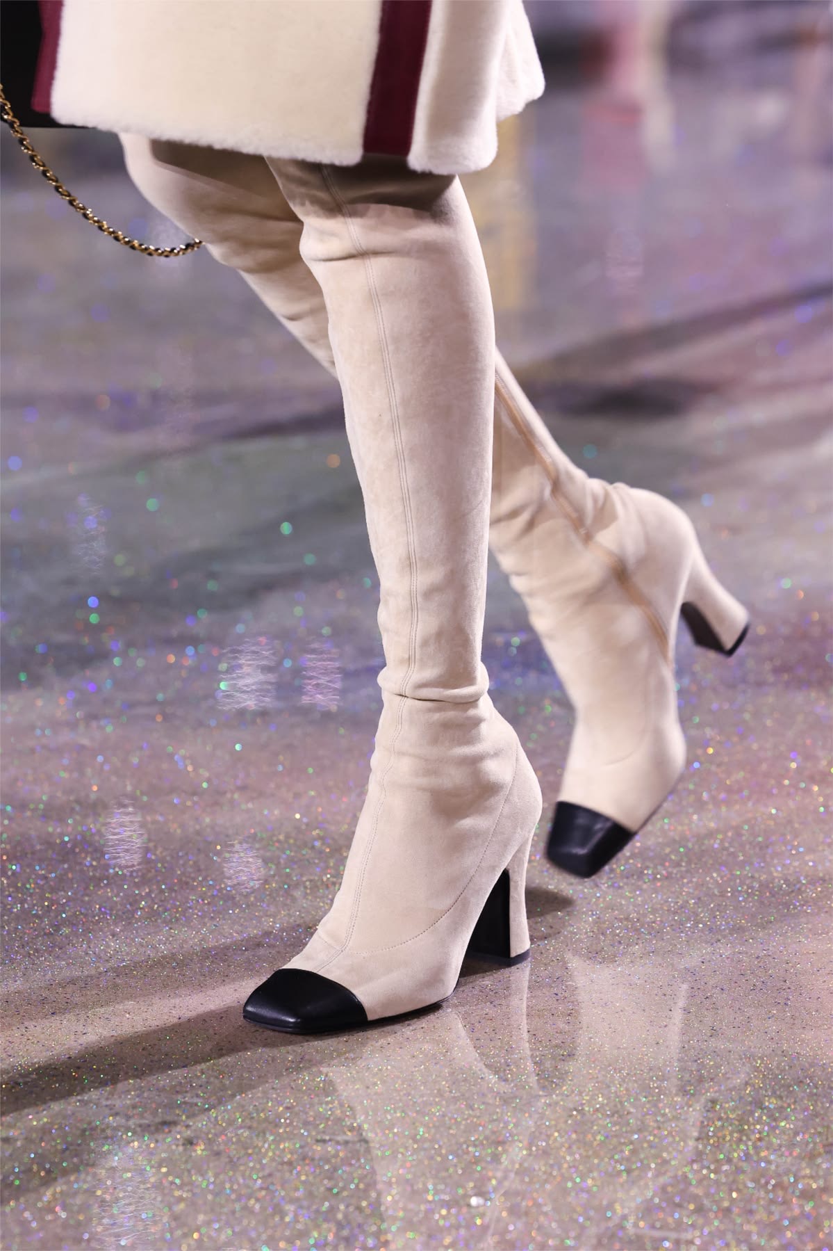 Botas de punta cuadrada Chanel