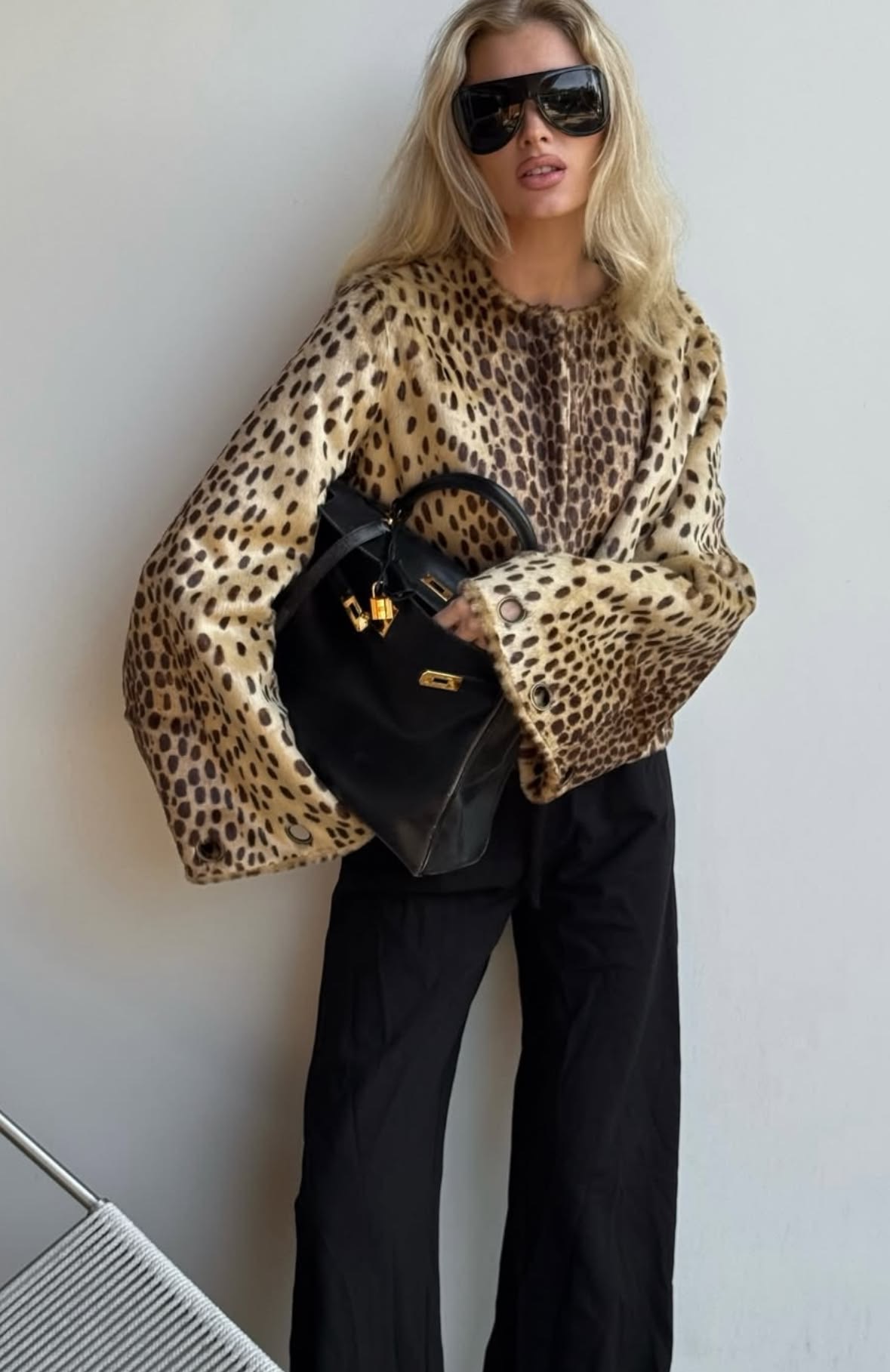 Sacos sin cuello animal print