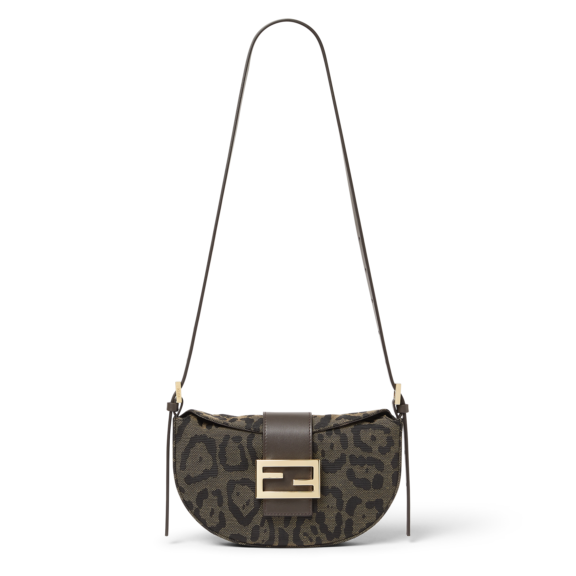 FENDI bolso media luna animal print