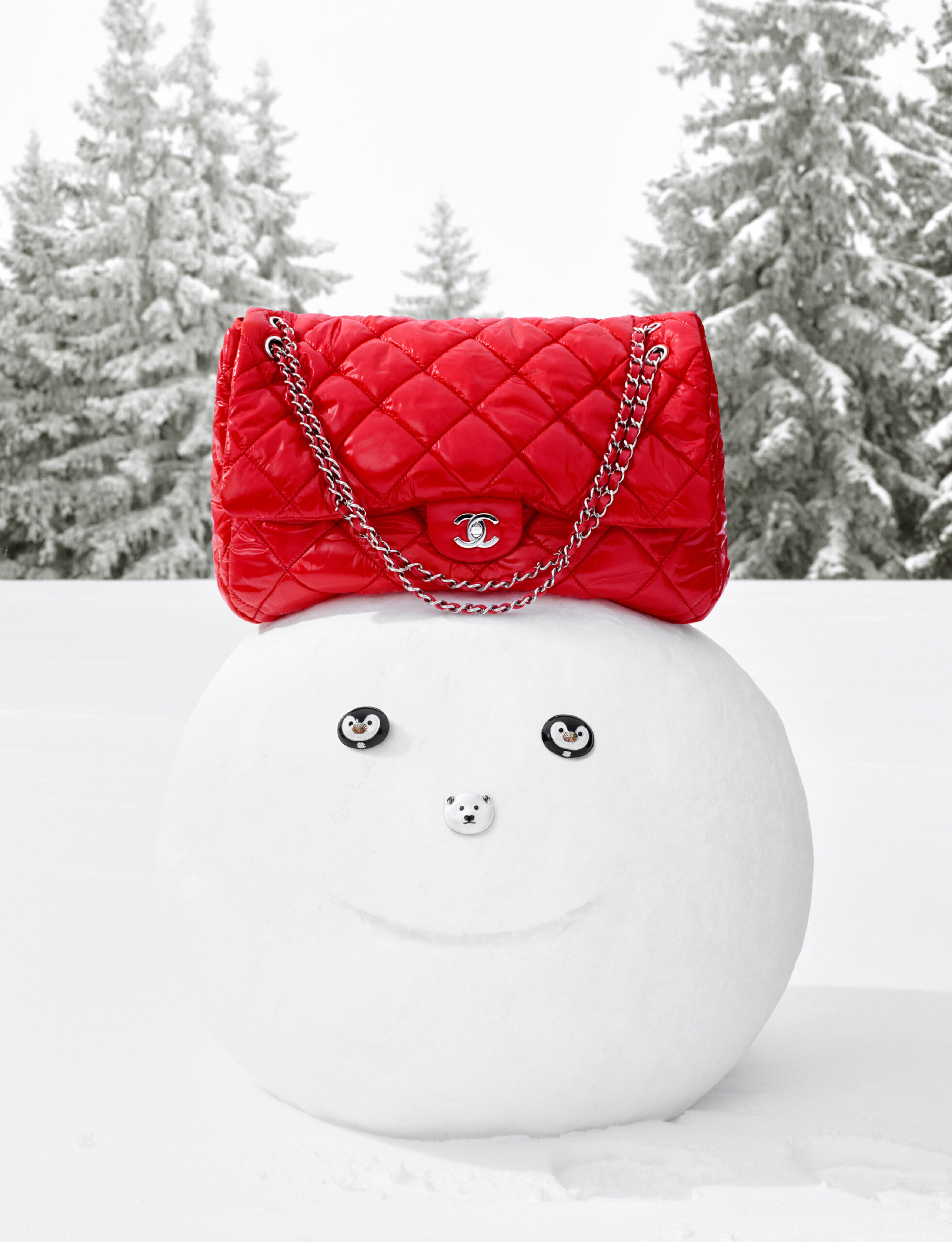 Red maxi flap bag CHANEL COCO NEIGE