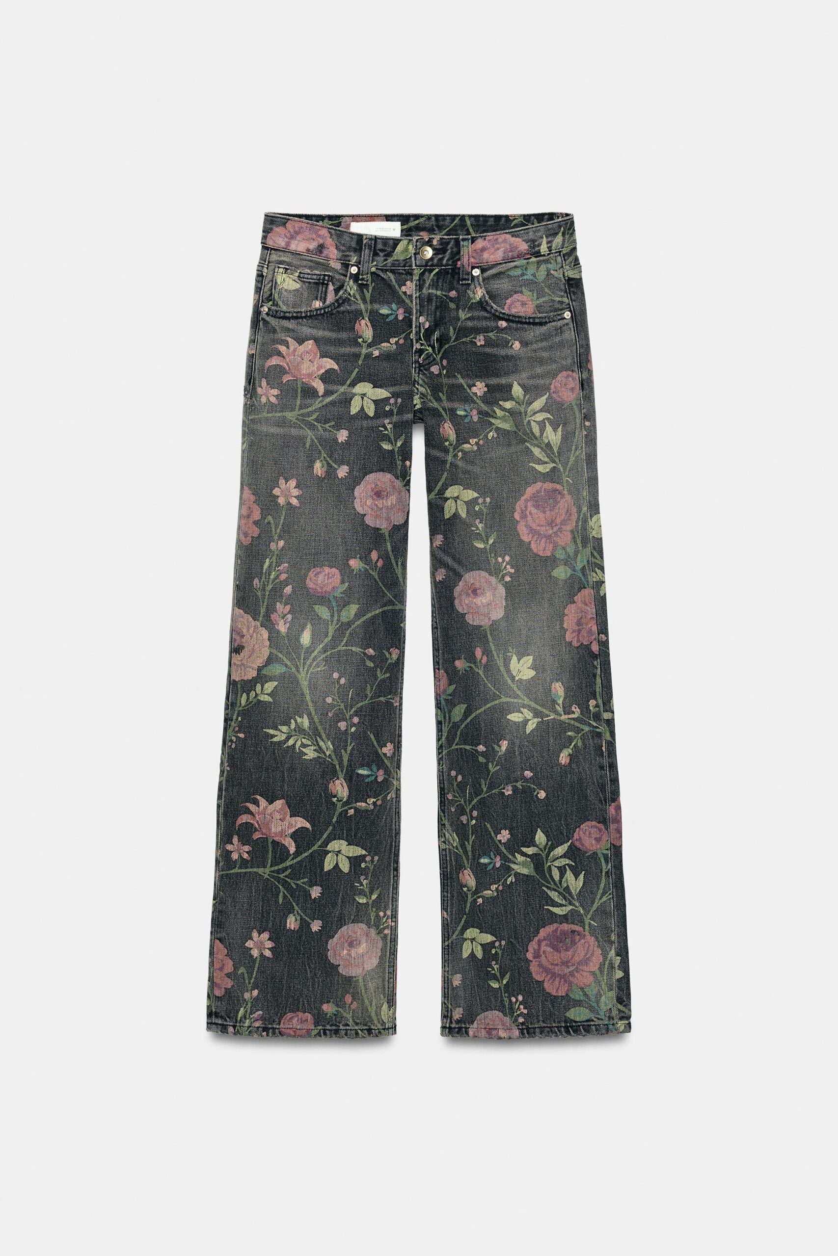 Jeans con estampados de flores ZARA día de muertos
