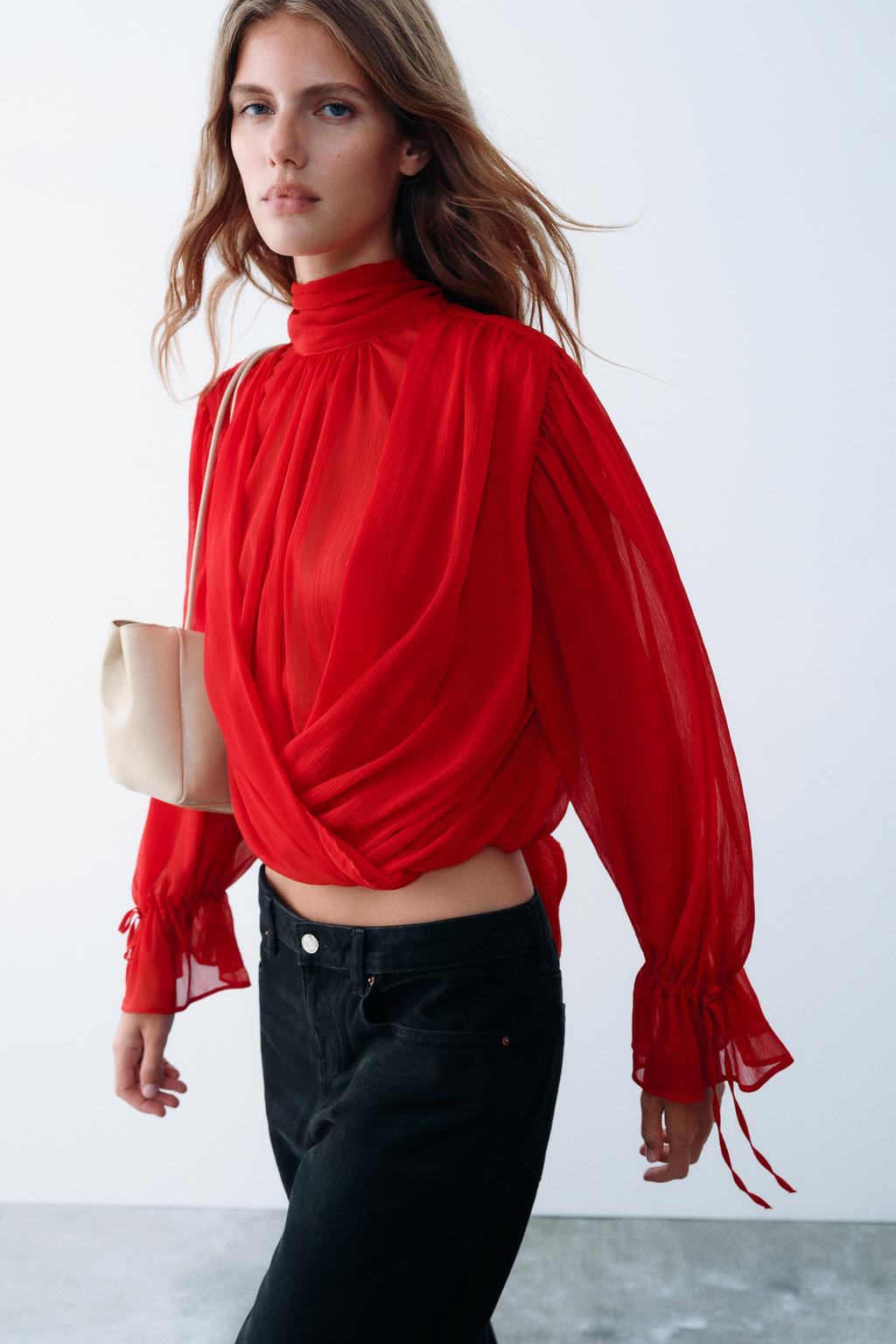 Red blouse