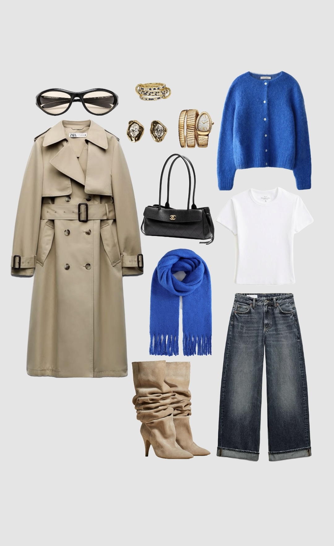 Board para llevar un trench coat