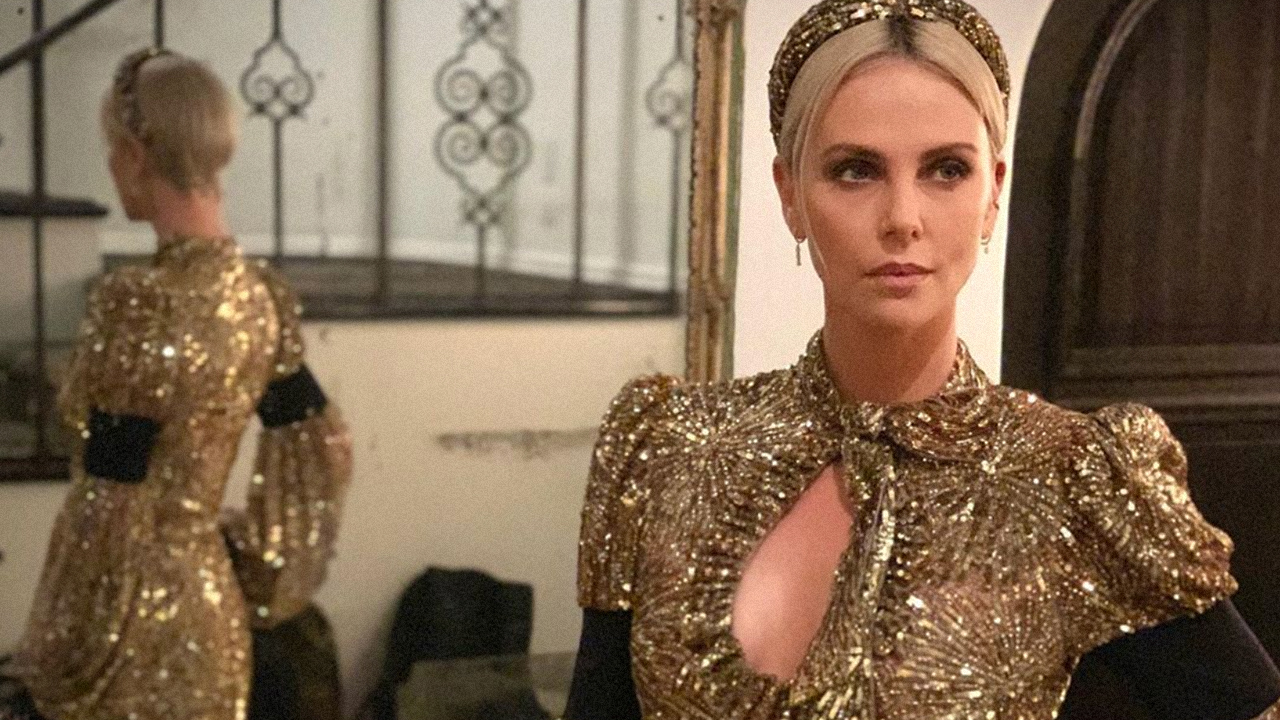 charlize theron gold dior dress Charlize Theron Is As Good As Gold