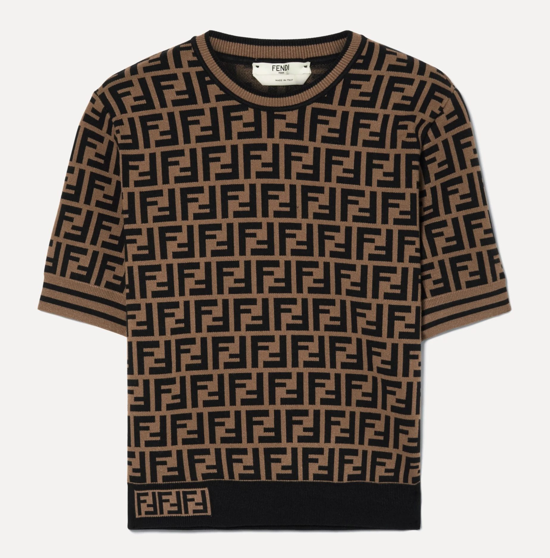 FENDI Jacquard-knit sweater