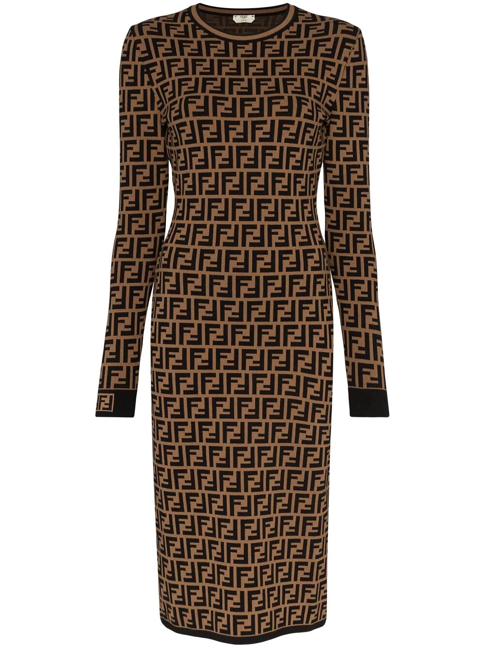 Fendi FF motif knitted dress