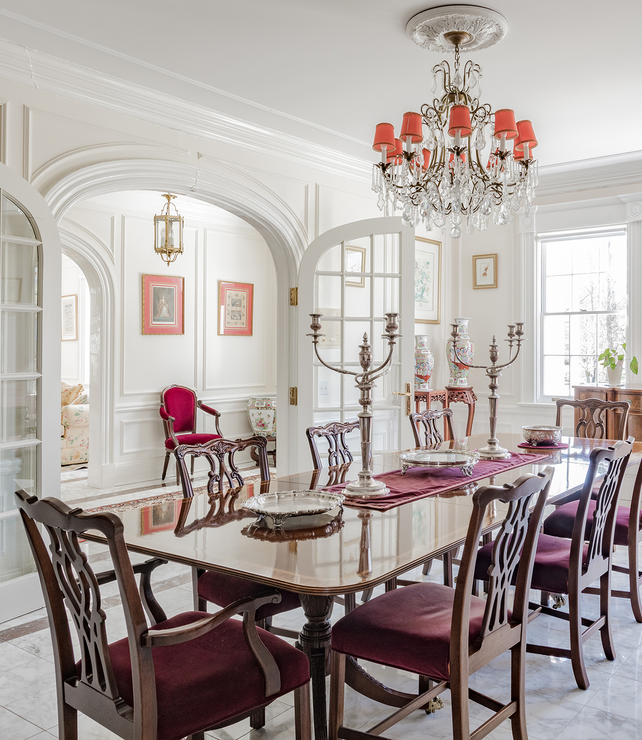 East Hampton's "White House's" formal dining room.