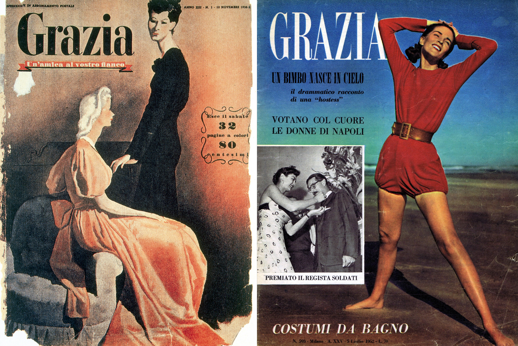 Grazia 1938 First cover Grazia 1952
