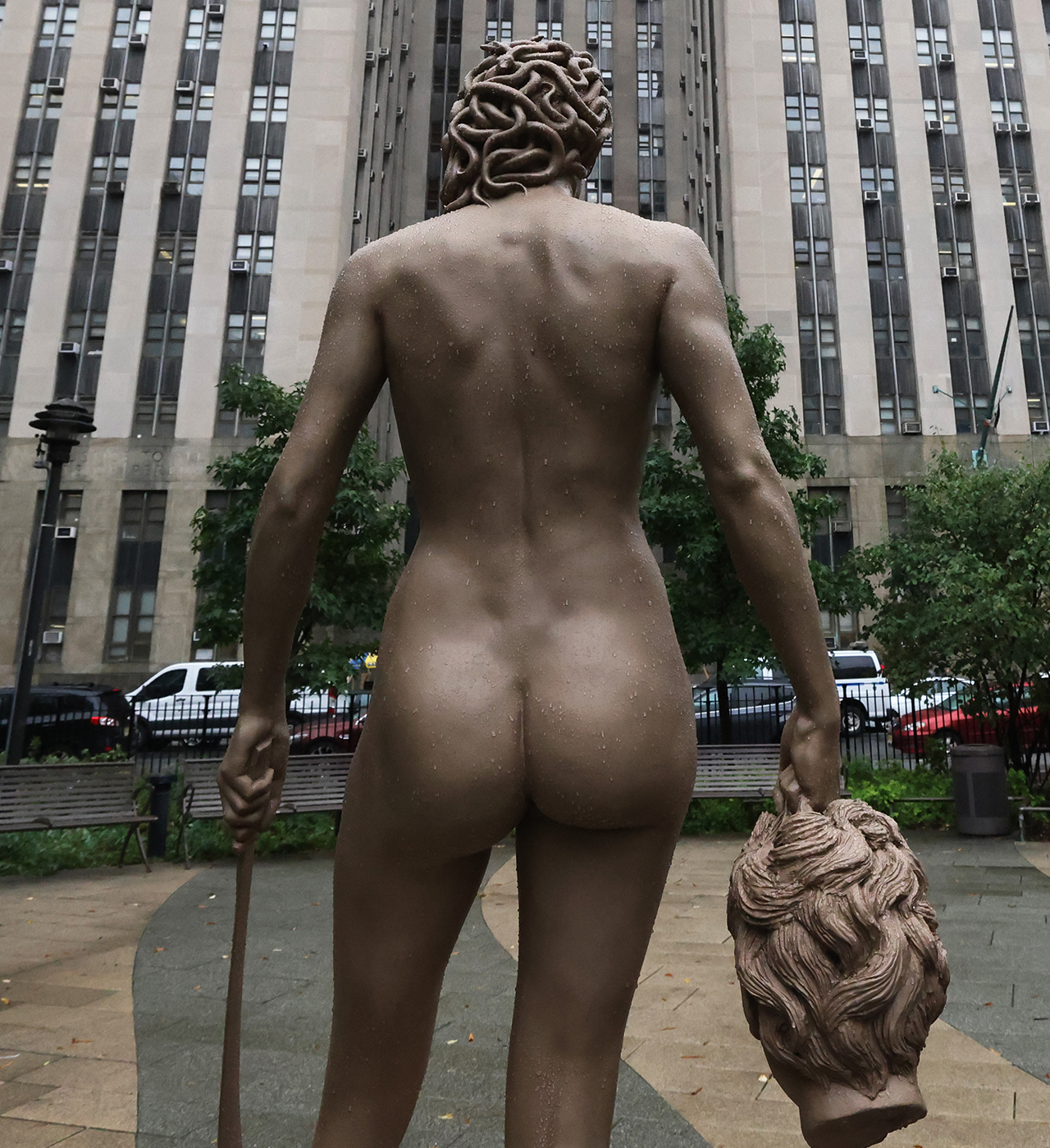 "Medusa With Head of Perseus" Statue in NYC