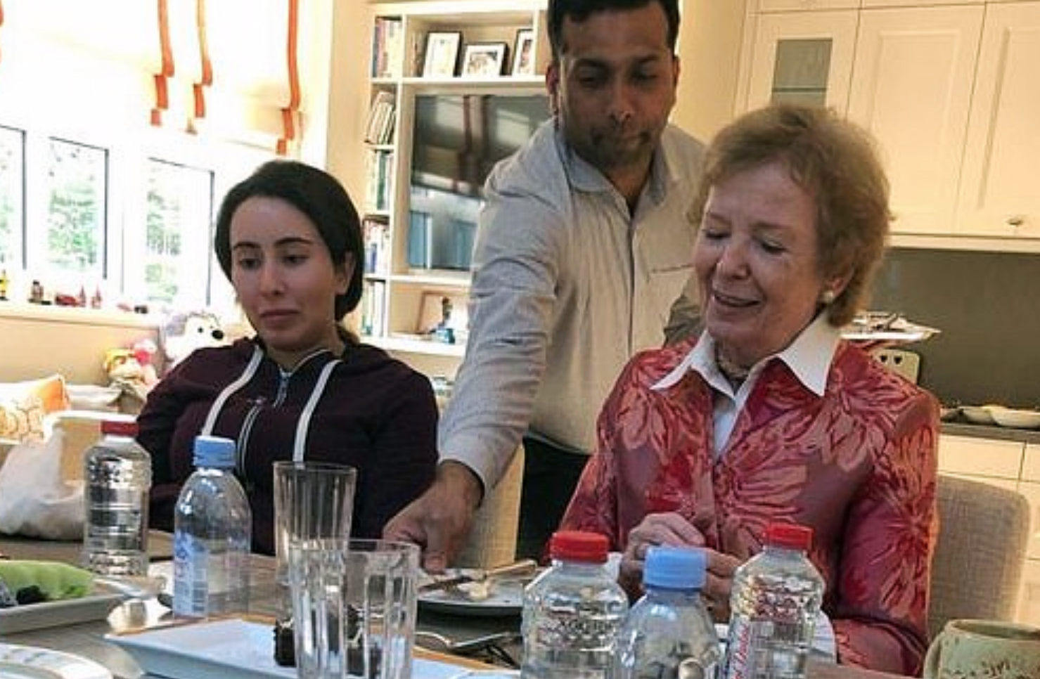 Princess Sheikha Latifa bint Mohammed al-Maktoum with the former United Nations High Commissioner for Human Rights and former Irish President Mary Robinson.